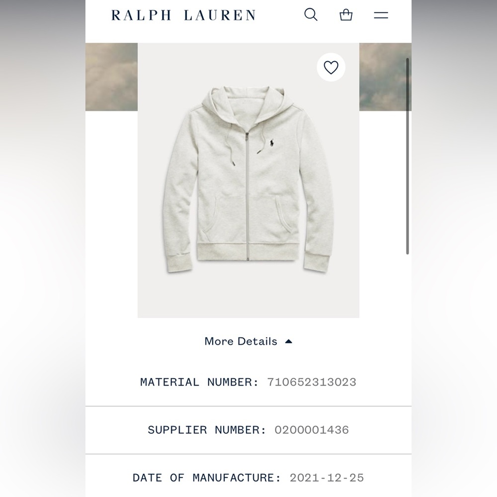 POLO RALPH LAUREN zip-up hoodie